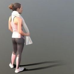 3D model Woman Relaxing after workout (OBJ)