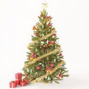 3D model Christmas tree with gifts