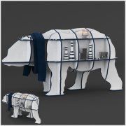 3D model Original shelf Polar bear