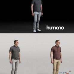 3D model Humano Man standing and looking 0519 (Vray, Corona)