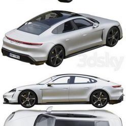 3D model Car Porsche Taycan Turbo S