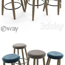 3D model CH56 Carl Hansen & Søn Bar Stool & counter stool