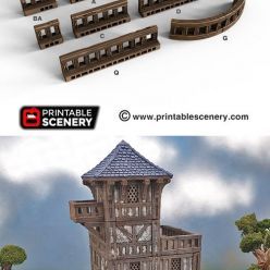 3D model Wooden Balcony Walls – 3D Print