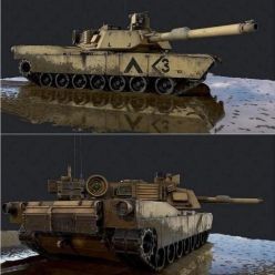 3D model Main Battle Tank M1A1 Abrams