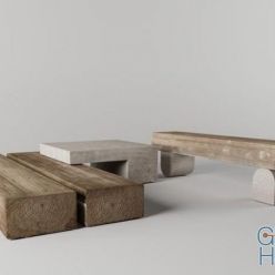 3D model Wooden table