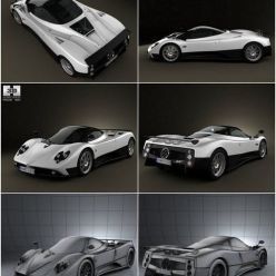 3D model Pagani Zonda F 2005