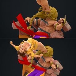 3D model Chun Li vs Vega Statue – 3D Print