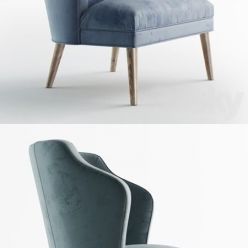 3D model Dulwich Chair Pale Blue