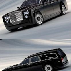 3D model Rolls Royce Hearse Funeral Car