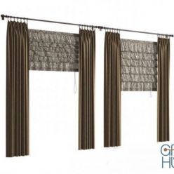 3D model Roman blinds 4