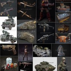 3D model PBR Game 3D-Models Bundle 2 March 2021