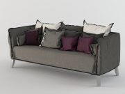 3D model Gray case modern sofa