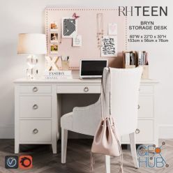 3D model Bryn Teen Storage Desk by RH
