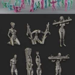 3D model Edge Miniatures Nude Slaves – 3D Print