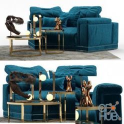 3D model Andrew Sofa by Fendi (Section A)