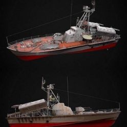 3D model PR 183 “Komar Class” Small Missile Boat