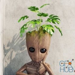 3D model Hero Groot’s Potted Decorations