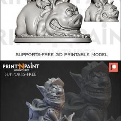 3D model ﻿Goblin Pig Rider – 3D Print