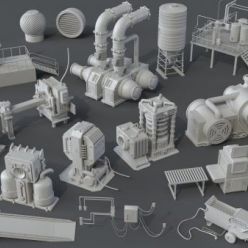 3D model ArtStation Marketplace – Factory Units 7 – 20 pieces