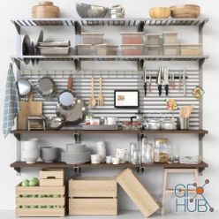 3D model Set-369 Kitchen shelving