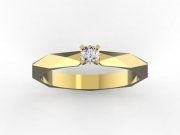 3D model Engagement ring with diamond