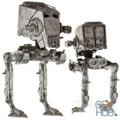 3D model Star Wars AT-ST Walker (max, fbx, obj)