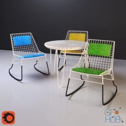 3D model Flamingo chairs (by Cees Braakman)