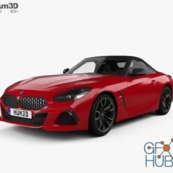 3D model Hum 3D BMW Z4 M40i First Edition roadster with HQ interior 2019