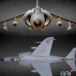 3D model Sea Harrier FRS.1 PBR