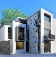 3D model Three-storey house Namiu