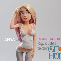 3D model Anya Stylized Digital Actor
