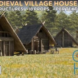 3D model ArtStation – Village House Kit