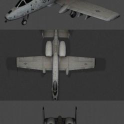 3D model A-10 Warthog USAF PBR