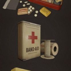 3D model Vintage First Aid Kit PBR