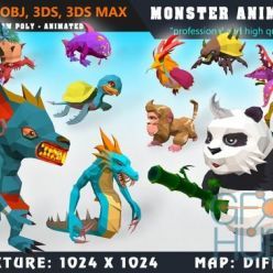 3D model Cubebrush – Low Poly Monster Cartoon Collection 05 Animated