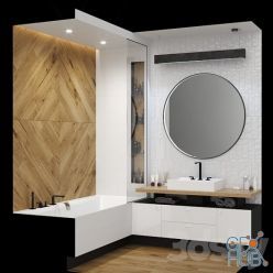 3D model Furniture and decor in the bathroom