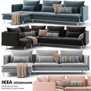 3D model 4-seater corner sofa IKEA SODERHAMN