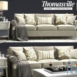 3D model Thomasville Tawny Sofa Manuscript Cocktail Table