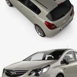 3D model Opel Corsa D 5-door 2011