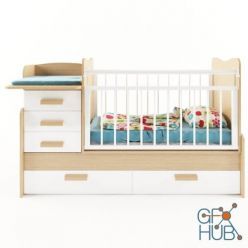 3D model Aton children's bed