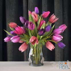 3D model Tulips Bouquet