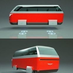 3D model T-Hover Minivan Car 19 – Cheap & Cool series