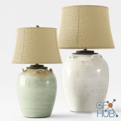 3D model Pottery Barn Courtney Ceramic Table Lamps (max, fbx)