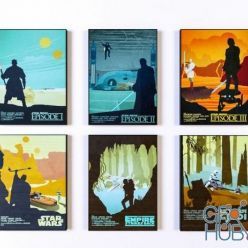 3D model Six «Star Wars» Posters