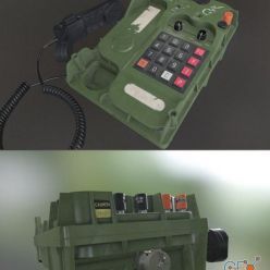 3D model Field Phone TA-1042au PBR