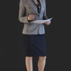 3D model Business Woman Standing