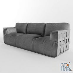 3D model Rugiano Braid sofa