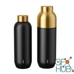 3D model Collar Water and Thermo Bottle by Stelton