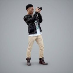 3D model Paparazzi Man with Camera