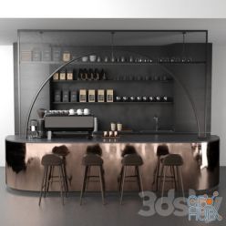 3D model Coffee shop Bar